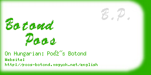 botond poos business card